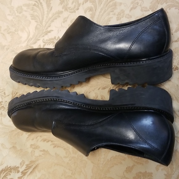 Nunn Bush NXXT black leather chunky lug sole ankle boot shoe, men's size 10. - Picture 6 of 15